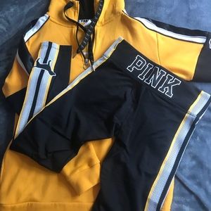 Yellow VS Pink Hoodie and leggings